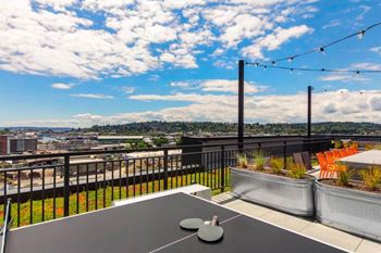 Ping pong table on rooftop